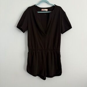 Free People Beach‎ Black Short Jumpsuit Size L